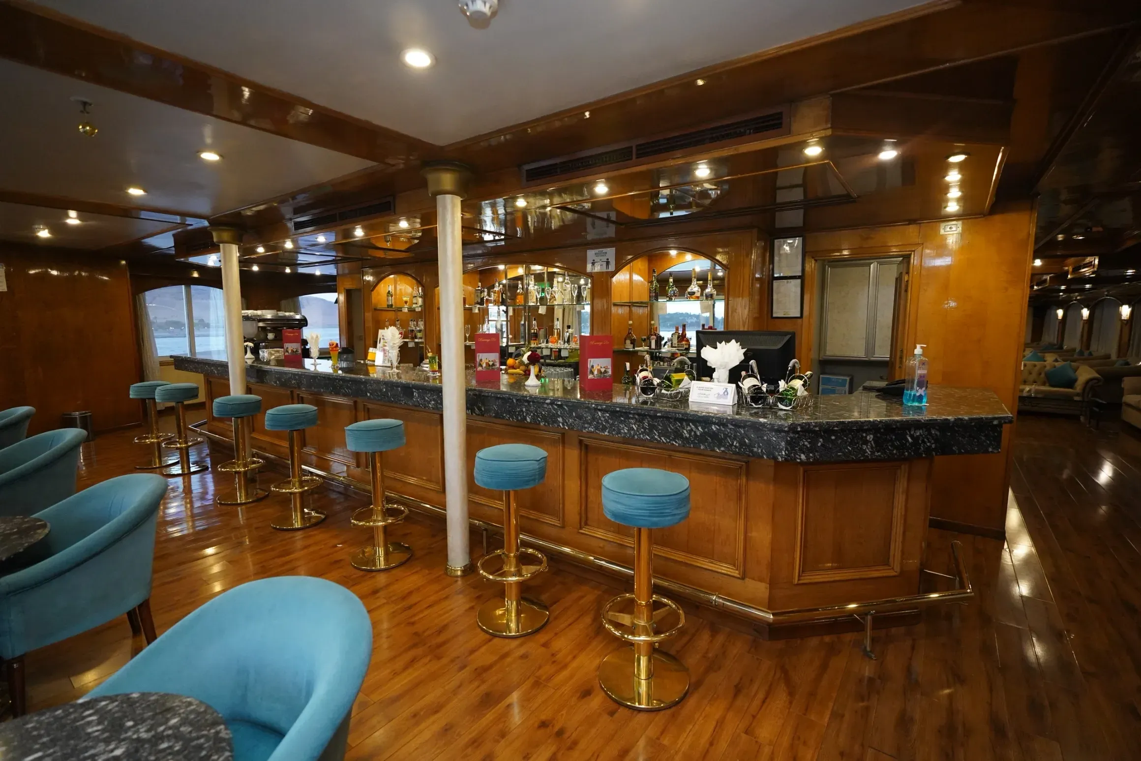 Lounge aboard the A Sara Nile Cruise Nile cruise
